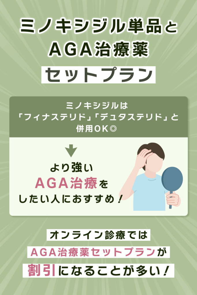 単品とAGA治療薬セットプランの比較