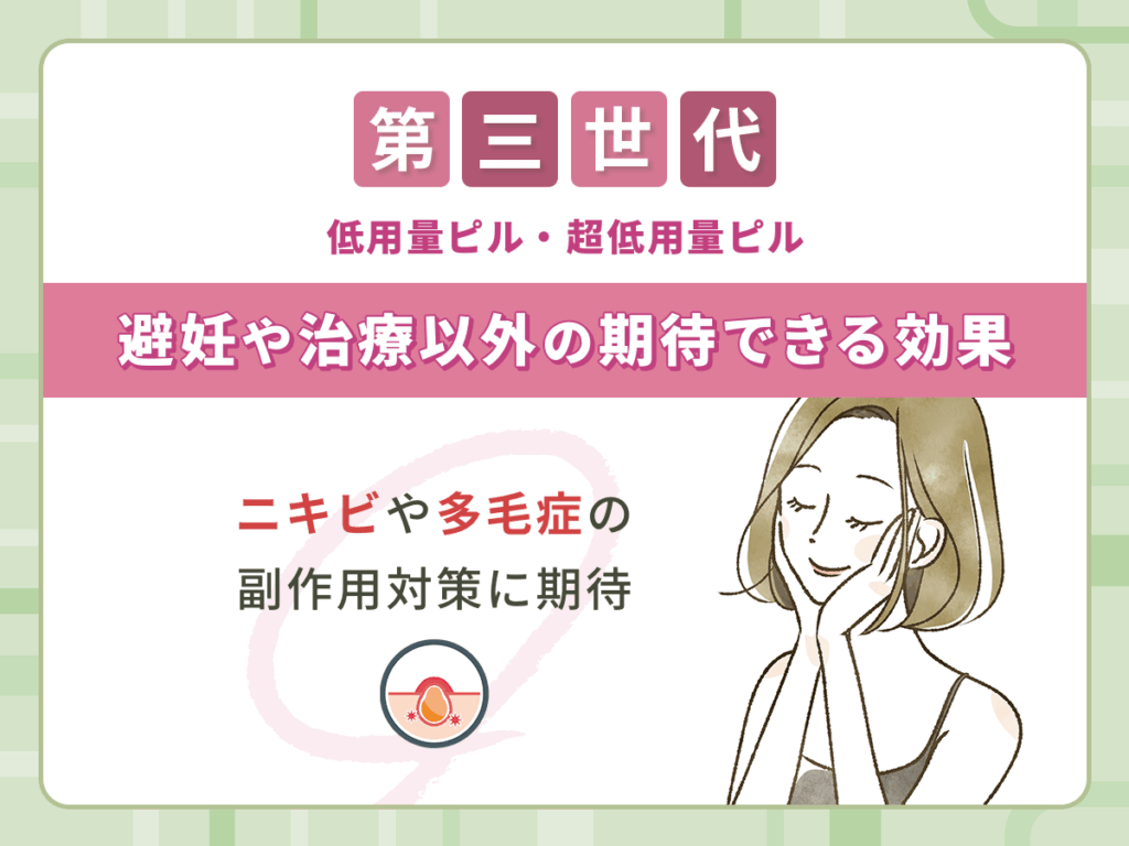 第三世代の低用量ピル・超低用量ピルの効果