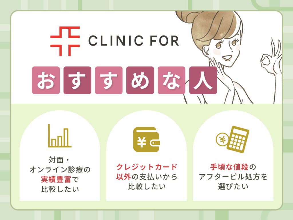 クリニックフォアのアフターピルオンライン診療がおすすめな人