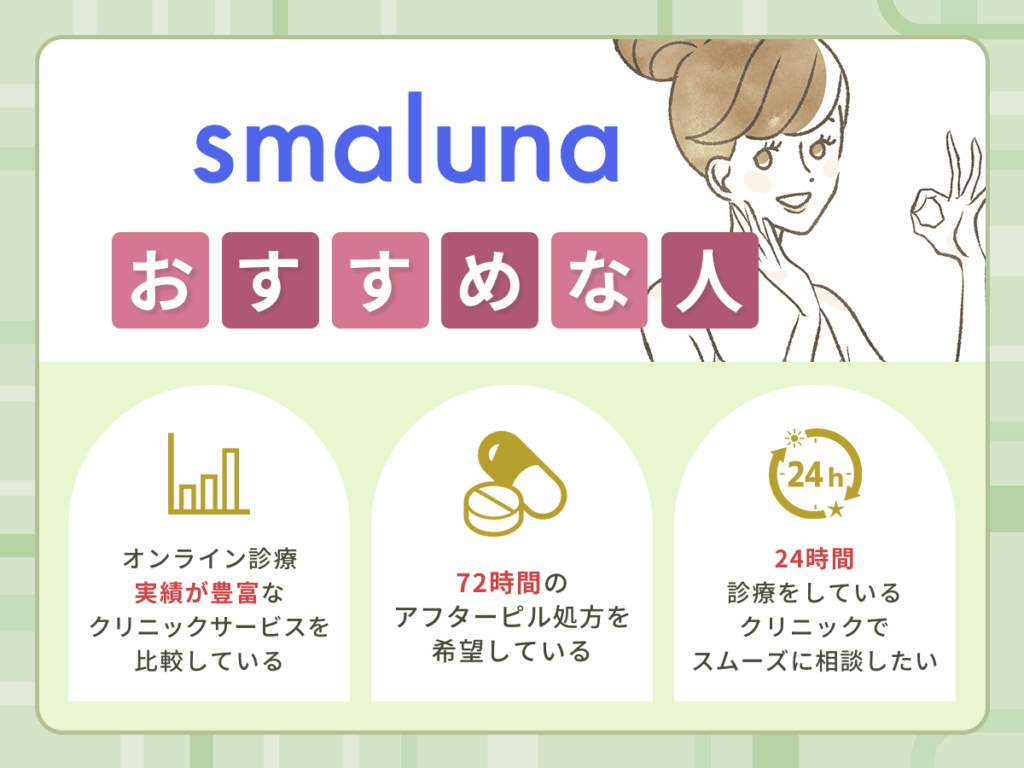 スマルナのアフターピルオンライン診療がおすすめな人